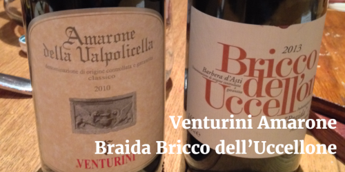 Venturini Amarone and Braida Bricco dell Uccellone by Vito Donatiello blog