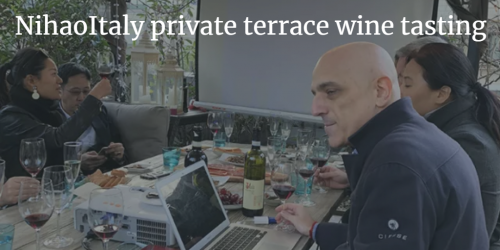 NihaoItaly private terrace wine tasting | Italian Wine & Food in China blog